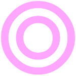ピンク色の二重丸